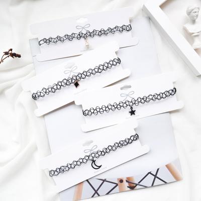 Collana Choker con Ciondolo Stella Retro Transfrontaliera per Donna