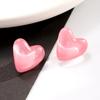 European & American C-Shaped Heart Velvet Stud Earrings for Women – Elegant Korean Style Accessories.