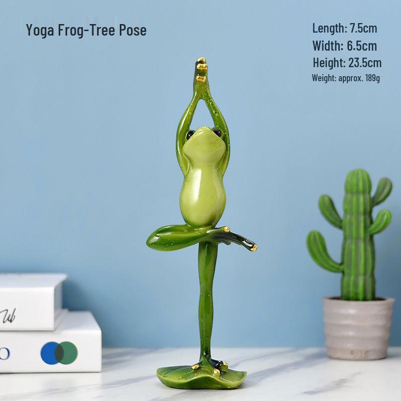 Yoga Frog Figurine Birthday Gift - Ideal for Bedroom, Study, Living Room, Desktop, Entrance, TV Cabinet, or Wine Cabinet Decor