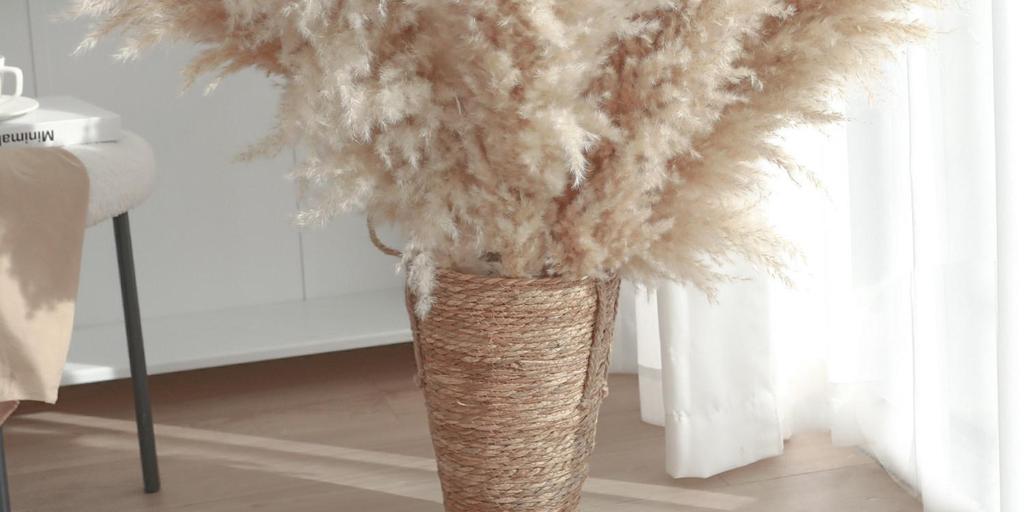 Natural Air-Dried Reed and Cattail Flower Bouquet for Floor Vase Decoration