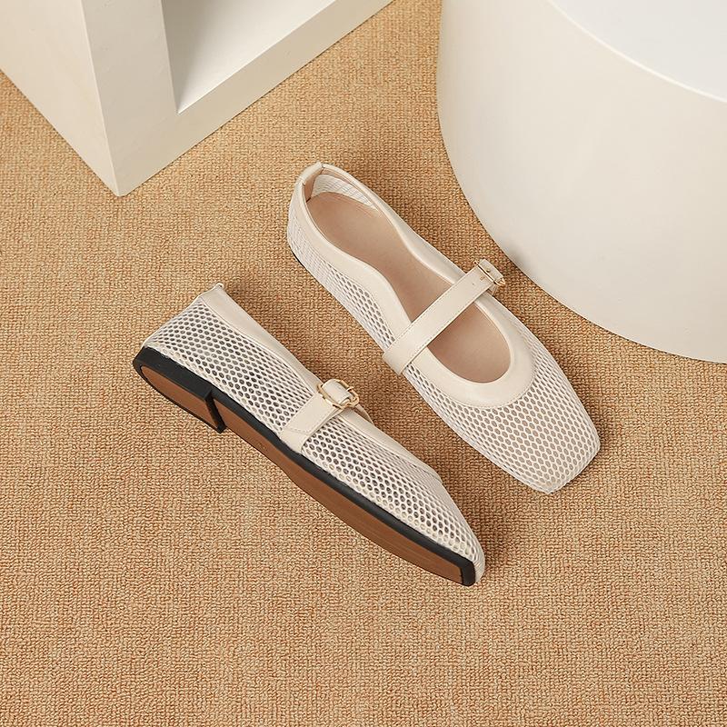 Fashion 2025 women Summer Luxury s MS Hollow Sandals Women Flats Shallow New Beach Shoes Comfort Retro Female Flat shoes