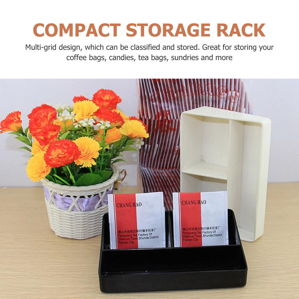Coffee Bar Storage Box Office Trash Can Tea Bag Holder Condiment Seasoning Glasses
