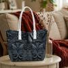 Gothic Embossed Tote Bag Fashion Large Shoulder Handbag for Daily Use