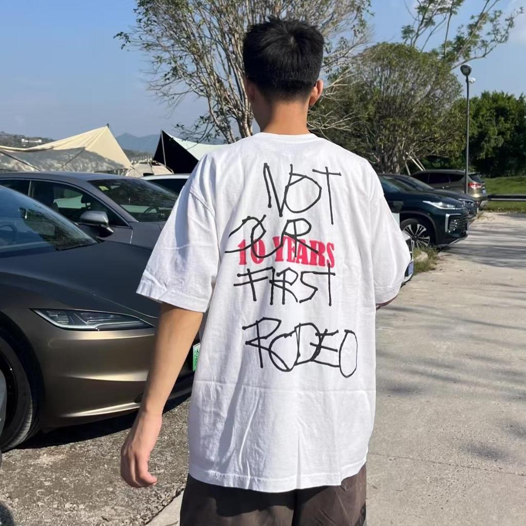 Travis Scott FW24 English Print Crew Neck Unisex T-Shirt