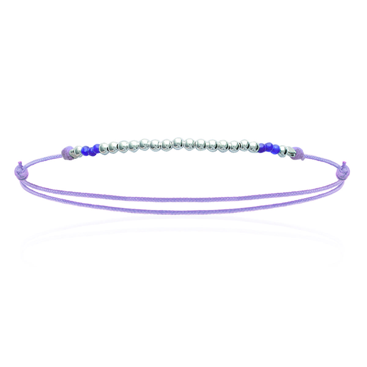 

Les Trésors De Lily [K5171] - Серебряный браслет Beads серебристо-лиловый - 50x2 мм