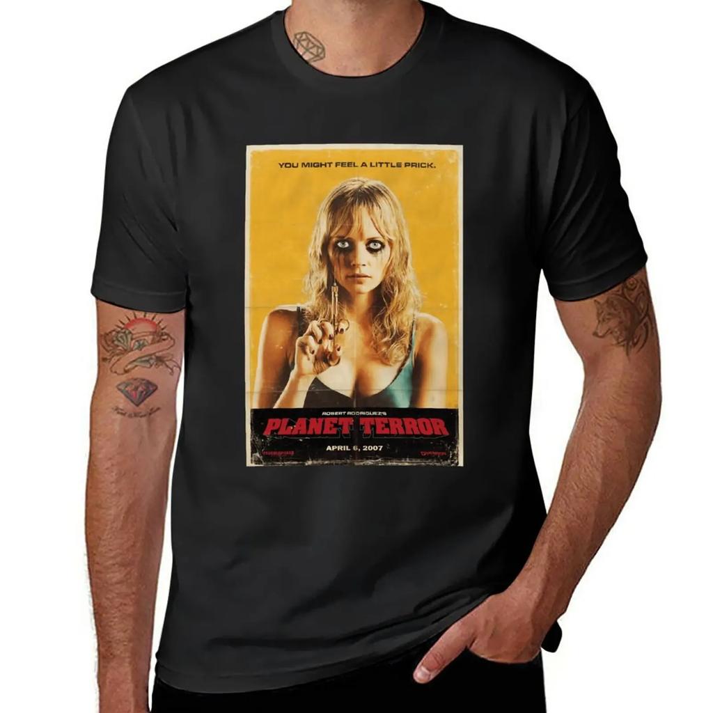 planet terror 2.0 poster T-Shirt cute clothes anime clothes plain black t shirts men