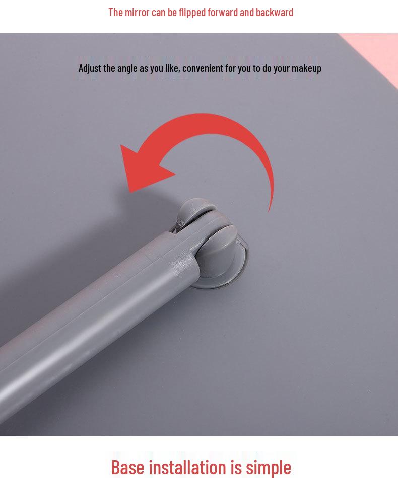 Luxury Rotatable Desktop Makeup Mirror with Storage