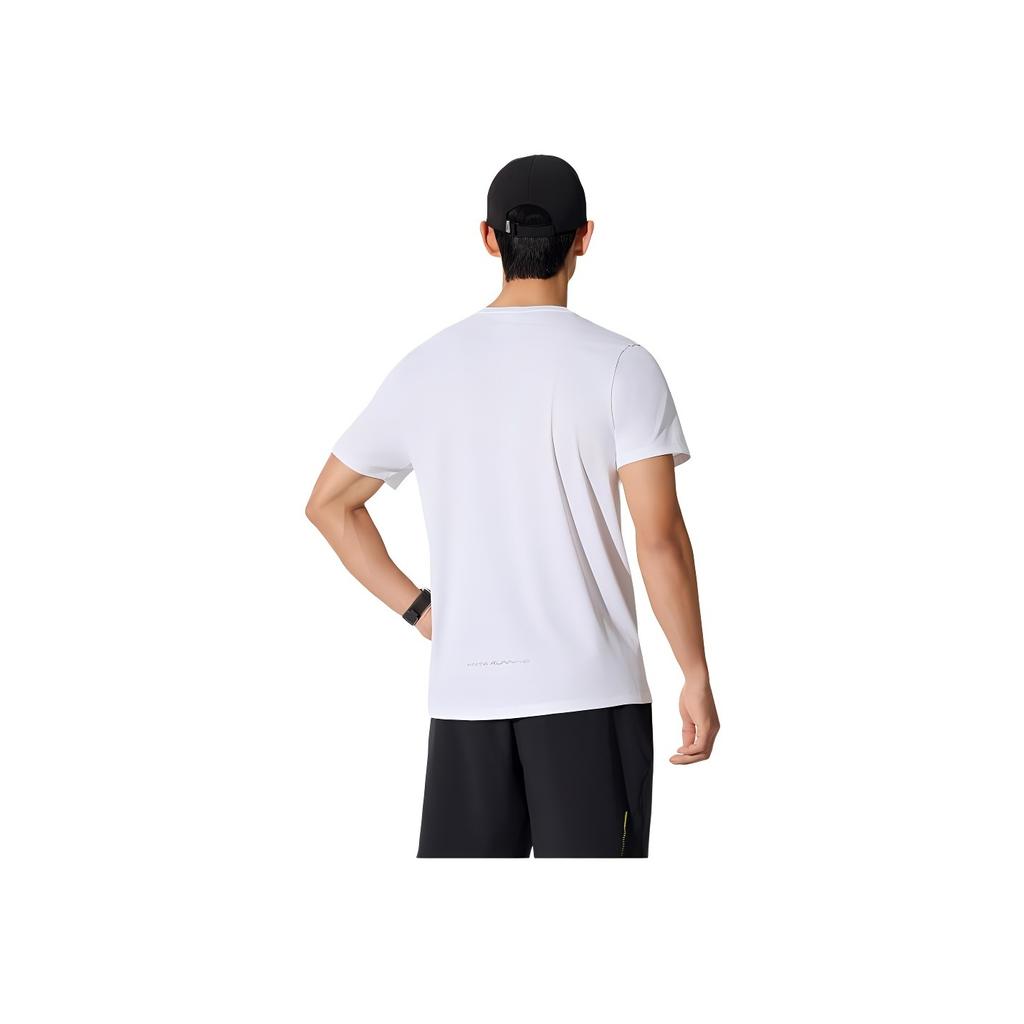 Anta Running Series Sports Casual Simple Solid Color Round Neck Pullover Comfortable Breathable Short Sleeve T-Shirt Men Tops Pure-White 152525109-2