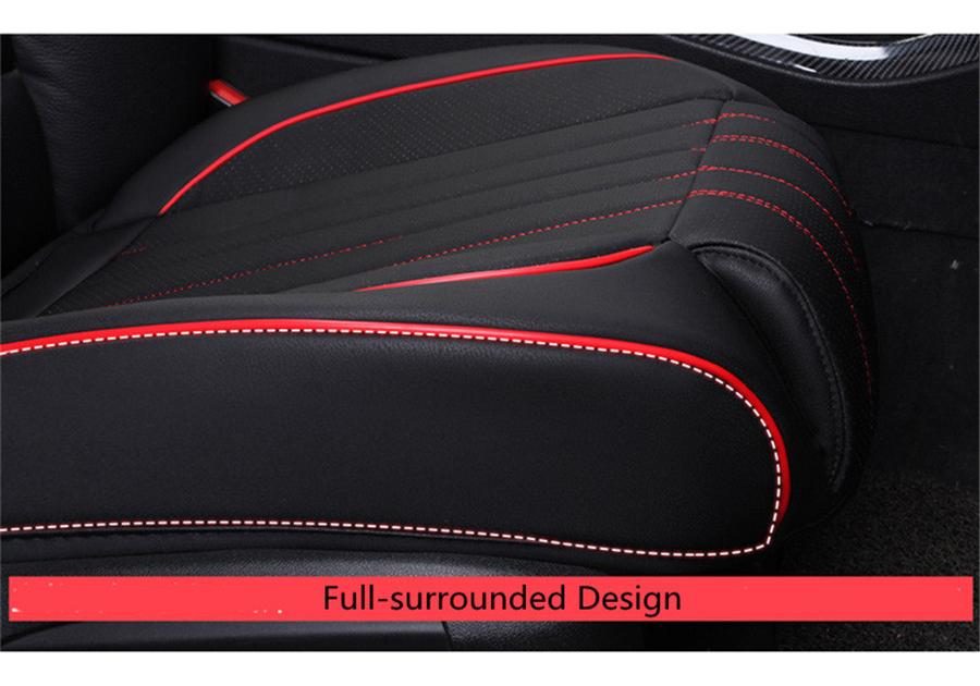 Universal Black PU Leather Car Front Single Seat Cover With New Design Leg Support