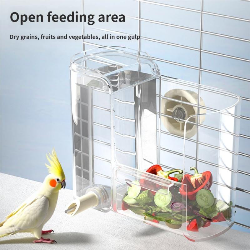 Small Bird Feeder Water Dispenser with Adjustable Flows Control Easy To Clean Detachable Modern Design for Home Use