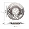 2PCS Stainless Steel Bathtub Sink Drain Strainer Hair Catcher Anti Clogging Bathroom Kitchen Shower Drain Cove Sink Accessories