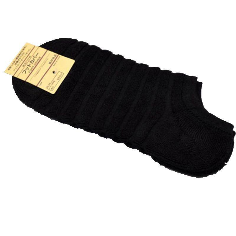 5 Pairs of Caterpillar Men's Short Socks Solid Colour Shallow Towel Thickened Sweat Breathable Sports Socks Autumn Cotton Boat Socks