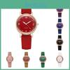 Fashionable Ladies' Quartz Watch With Decorative Night Light And Leather Strap