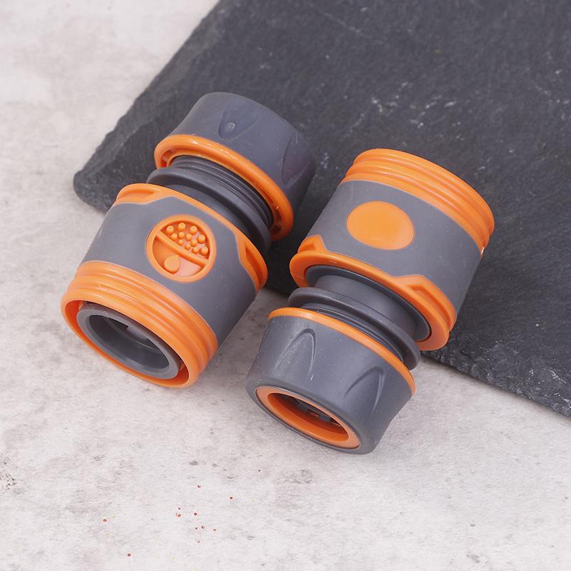 2Pcs 1/2" 3/4" Garden Hose Adapter Quick Connector Stop Plug Coupler Joint Water Irrigation Tube Repair Extender Pipe Fittings