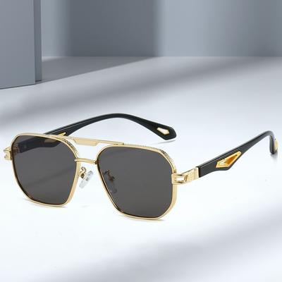 New Double Beam Hollow Leg Men's Fashion Sunglasses Classic Women's Trendy Sunscreen Eyeglasses UV Protection Eyewear