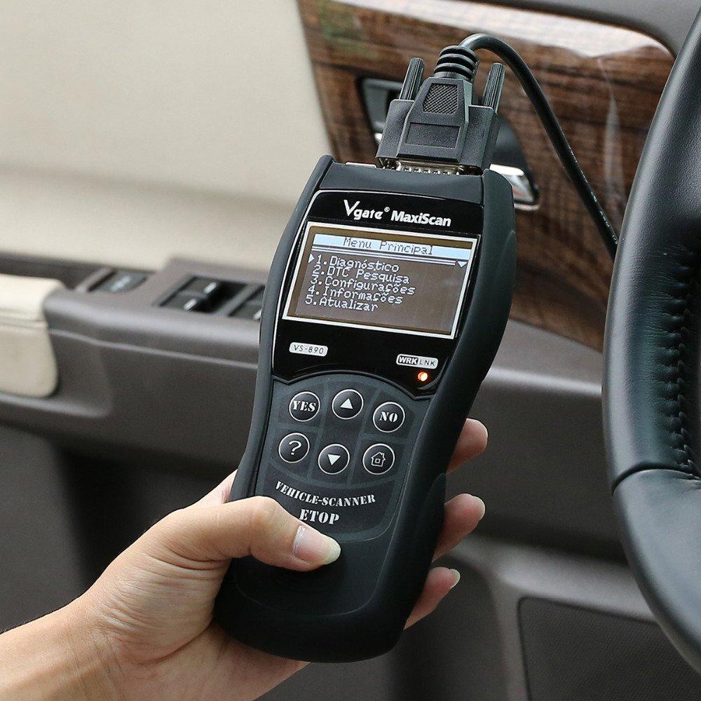 USM STORE [Original] Vgate Maxiscan VS890 OBD2 Diagnostic Tool for Car Management, Easy Installation, Detailed Vehicle Status Diagnosis, VS890