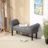 Bench, Bed Bench, Sturdy Construction, Soft Padding, 102x36x51 cm, Gray