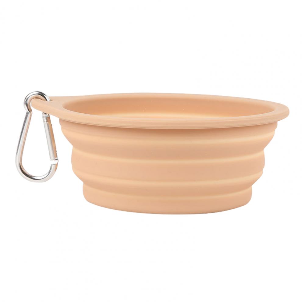 600ML Pet Bowl Collapsible Dog Pet Folding Silicone Bowl Dog Bowls Portable Food Container Feeder Dish Bowl Pet Supplies