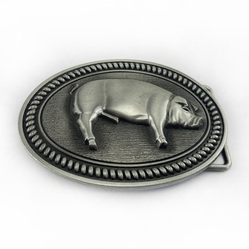 Personalized Retro Denim Pigskin Belt Buckle - European American Hip Hop Fashion