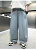 Boys' summer pants 2026 new item, mid size children's summer boys' leg binding children's thin wide leg workwear, mosquito proof pants
