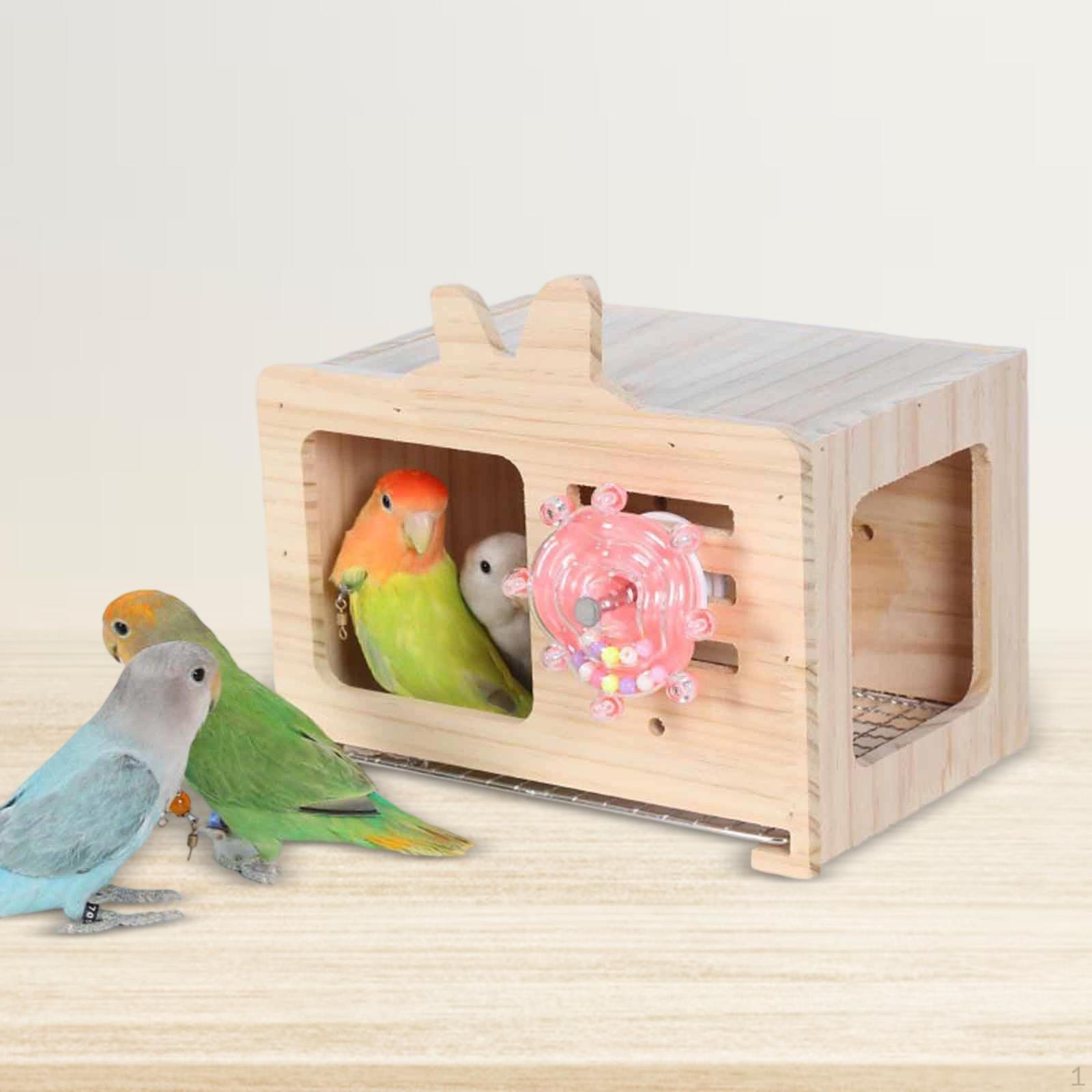 

Скворечник Гнездовой ящик Форма телевизора Креативный Декоративный Прочный Деревянный Скворечник Волнистый попугай для Неразлучников S