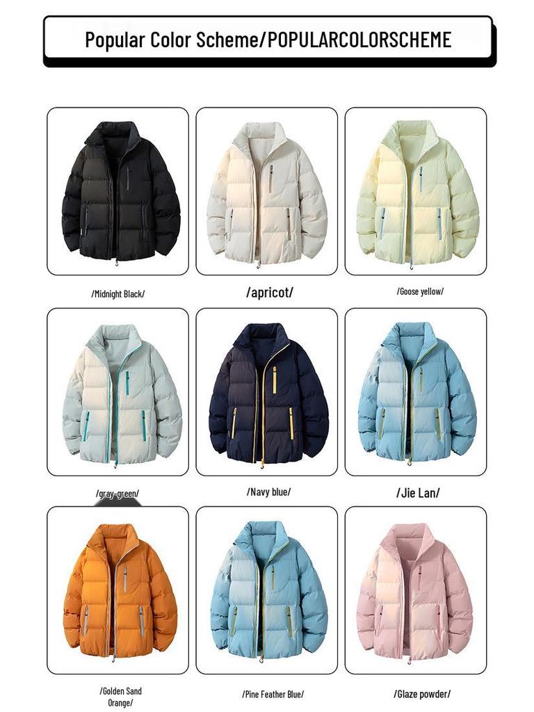 2025 Winter Stand Collar Cotton Jacket - Men's Windproof Warm Unisex Casual Outwear