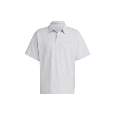 Originals Essentials Polo Shirt With Solid Color Logo Men Tops Light-Hemp-Gray IC5120