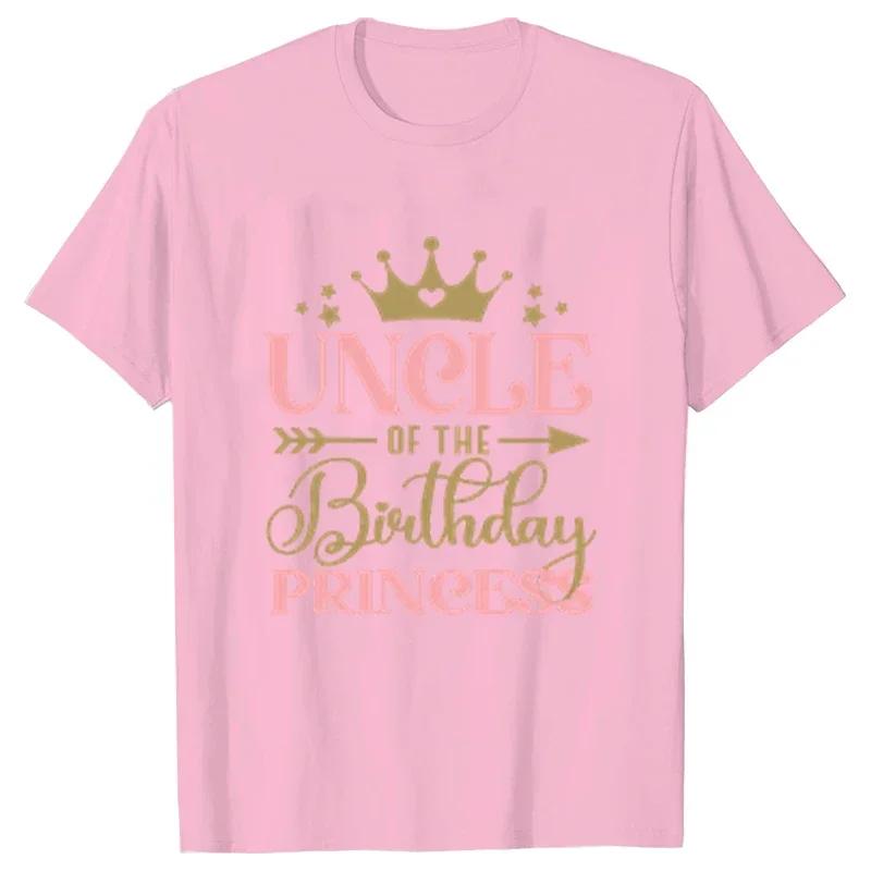 Birthday Princess Bundle Dad Mom of The Girls Birthday Party Tshirt O Neck Tops Short Sleeve Clothes