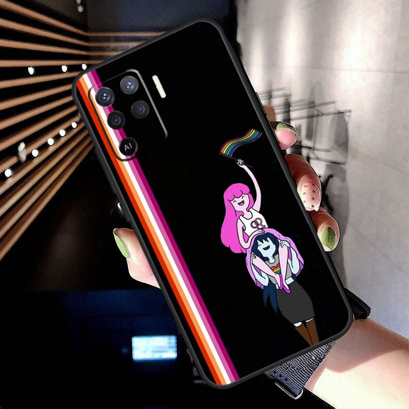 Gay Lesbian LGBT Rainbow Pride Case For Oppo A74 A54 A94 A80 A60 A40 A18 A38 A58 A78 A98 A96 A76 A16 A15 A17 A57 A77 A5 Pro