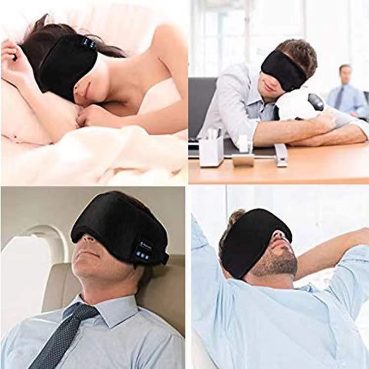 3D Bluetooth Eye Mask Headset: Smart Wireless Music Earmuffs with Breathable, Light-Blocking Sleep Mask