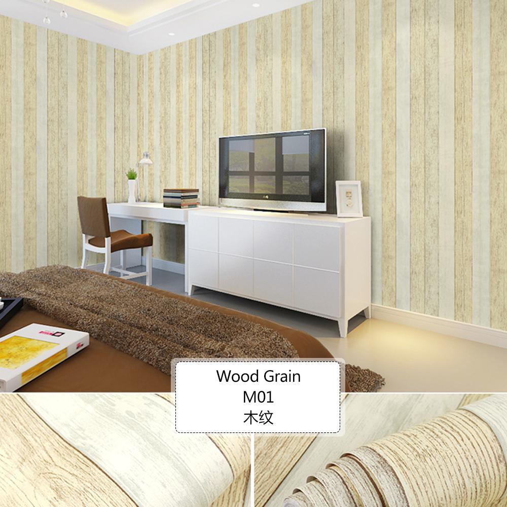 Thickened Wood Grain Self Adhesive Wallpaper Waterproof Wardrobe Tabletop Furniture Refurbished Adhesive Wallpapers 3D