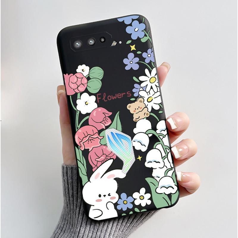 For Asus ROG Phone 5 5s Case Luxury Cute Love Rabbit Funny Soft TPU Silicone Protective Back Cover For Asus Rog 5 5s Phone Case