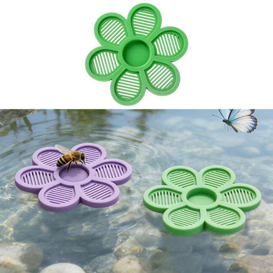 Floating Bee Station Flower Shaped Floating Bee Watering Station Butterfly Bee Feeder for Feeding Bee Bath Outdoor Garden Decor