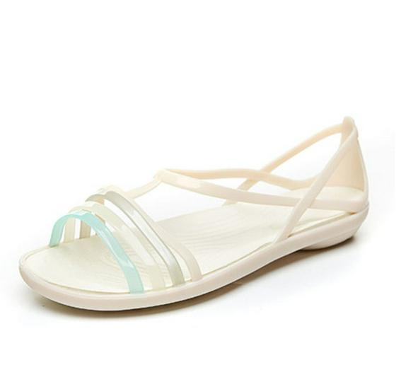 Barevné protiskluzové želé sandály: Dámské plážové boty s měkkou podrážkou