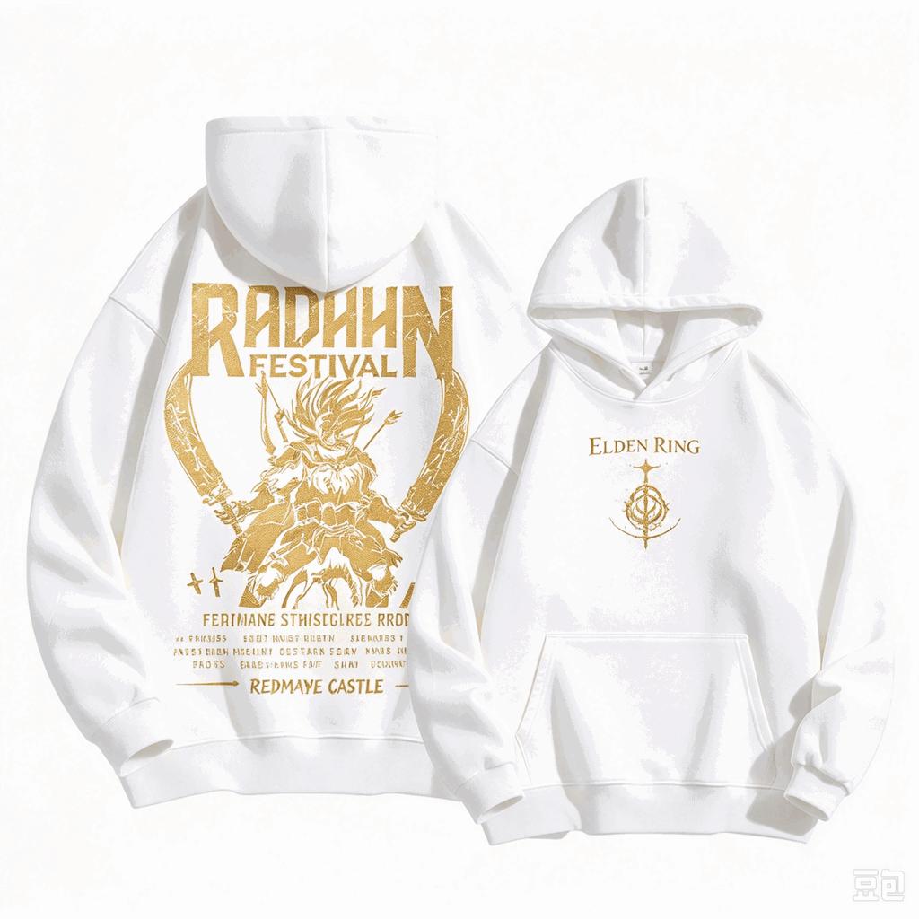 Elden Ring Grafiske Hættetrøjer Efterår Vinter Mænd Manga Vintage Oversized Unisex Streetwear Trendy Sports Grafisk Y2k Korte Ærmer Klassisk
