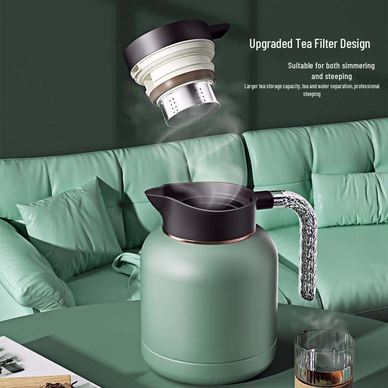 304 Stainless Steel Insulated Kettle with Intelligent Temperature Display for Tea Brewing - Commemorative Business Souvenir.