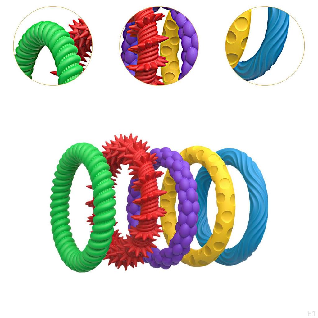 5 Count Sensory Bracelets Designed for Children, Fidget Rings Suitable School Settings