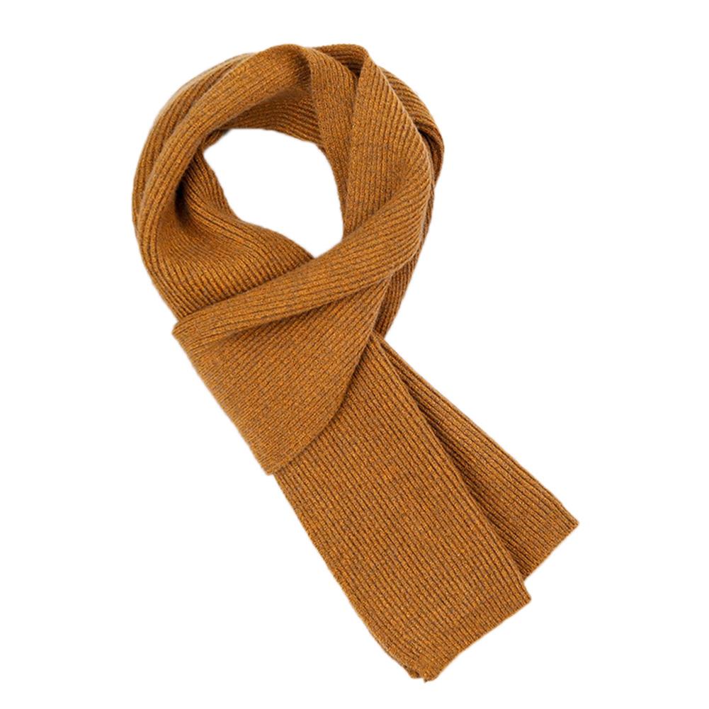 Double-side Pure Color Water Ripple Knitted Unisex Scarf Warm Soft Scarf