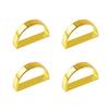 4Pcs Gold Metal D Shape Napkin Rings Accessories For Parties Meetings And Table Arrangement