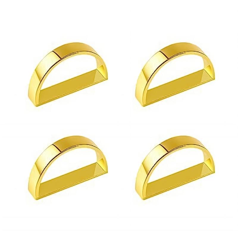 

4Pcs Gold Metal D Shape Napkin Rings Accessories For Parties Meetings And Table Arrangement 1