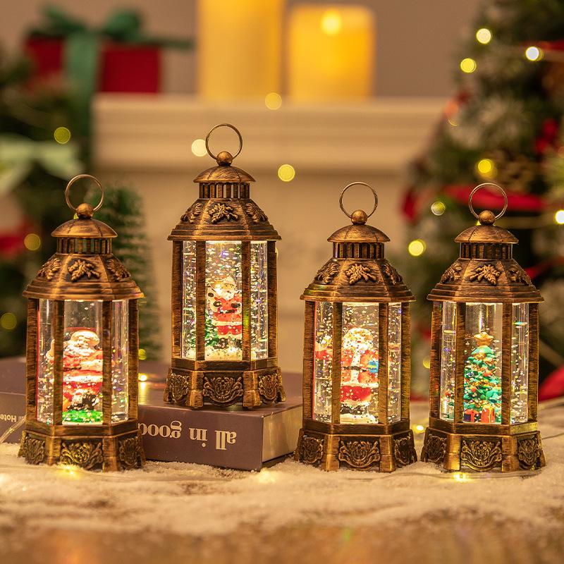 Christmas decoration glowing night light snow wind lamp crystal ball creative Christmas gift ornaments