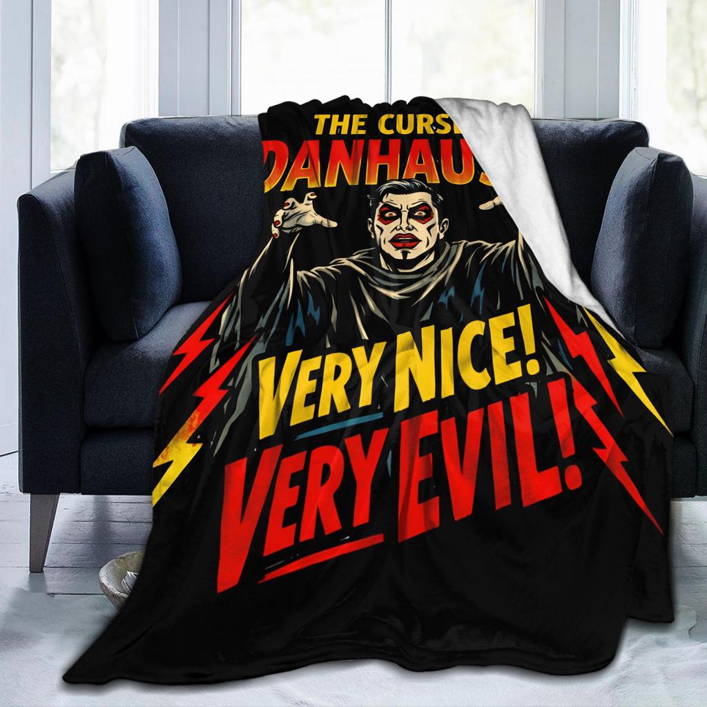 Danhausen Wrestling Halloween Horror Blankets Flannel Spring Autumn Portable Soft Throw Blanket for Sofa Couch Plush Thin Quilt