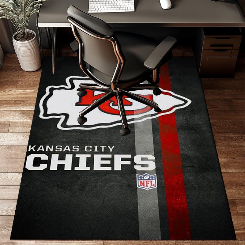 Kansas Chiefs Logo Rug Game Carpet, Floor Mat for Bedroom Living Room Entryway Rug, Home Decor Idea Gift for Christmas birthday
