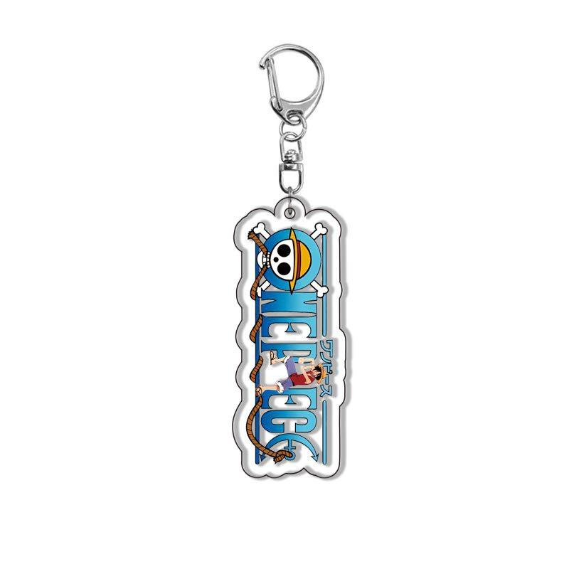 Portachiavi Ciondolo in Acrilico Anime One Piece Luffy Chopper Zoro Roronoa Accessorio per Zaino Alta Qualità Bel Design