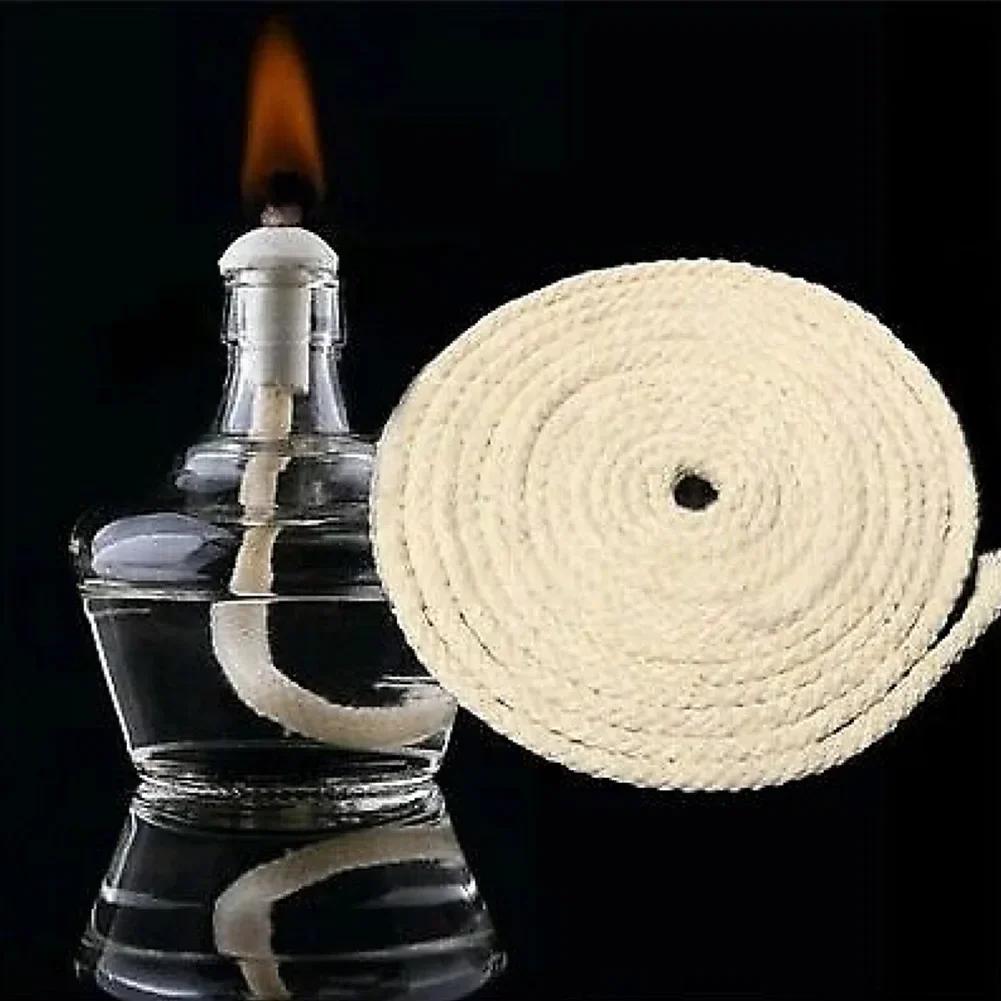 

1M Long Round Cotton Wicks Alcohol Rope Candle Burner For Kerosene Alcohol Lamp Torch Oil Wine Bottle Product Wicks Accessories China Mainland