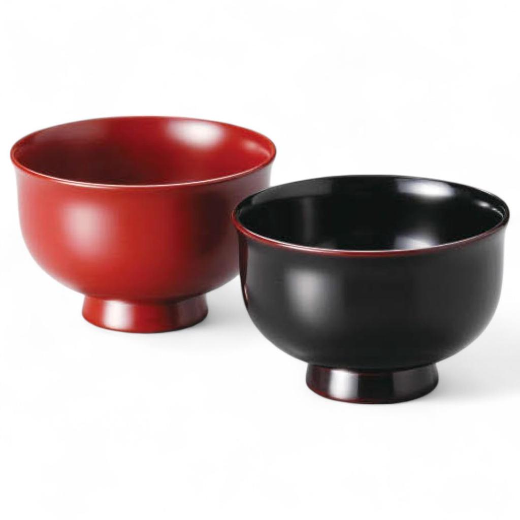 Set of 2 Lacquerware Made In J-kitchens Bowls, Wooden, Hand-Painted, Japan, PID-528732
