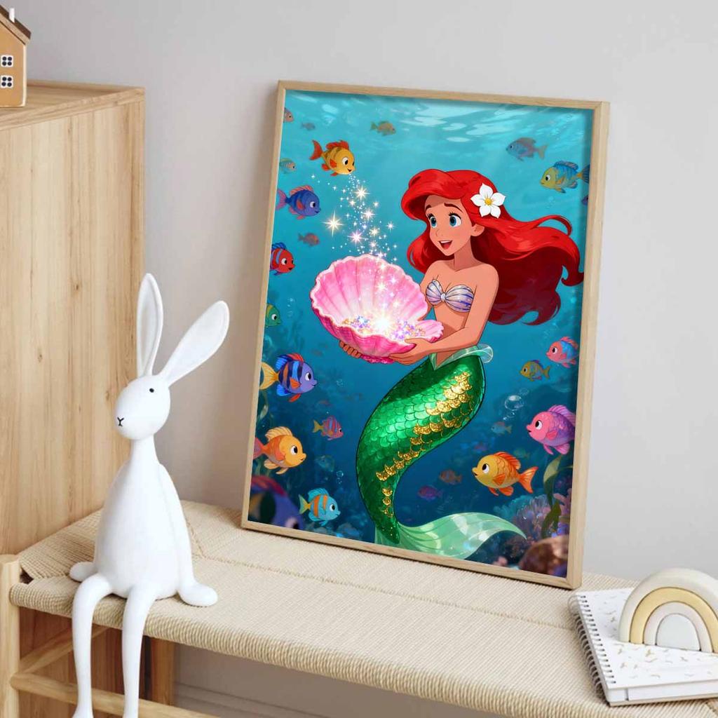 Disney Diamond Art Painting Kit Ariel 5D Diamond Painting Dot Art Home Wall Decor