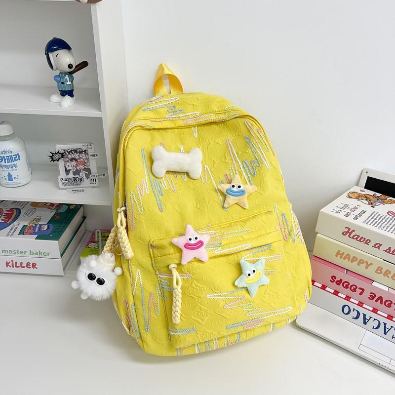 

Schoolbag Cute High Value Large Capacity Ins College Students Backpack Soft Girl Japanese Joker Simple Backpack. .
