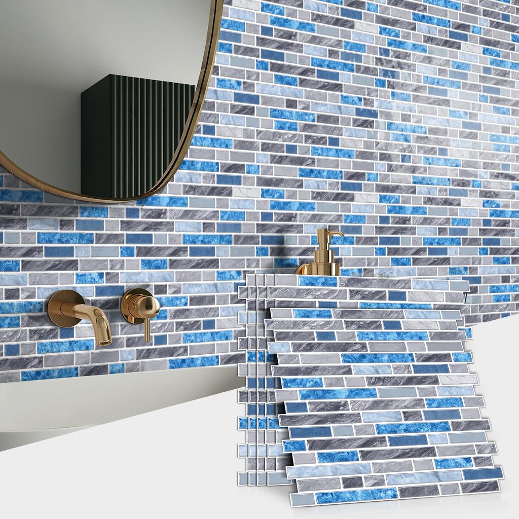 Diy Imitation Glue Special-Shaped Wall Sticker, Self-Adhesive Waterproof Kitchen Bathroom Decoration Pvc Tile Sticker Wallpaper Wallpaper