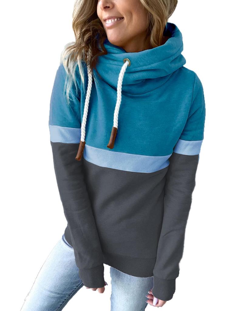 Sweat à capuche décontracté pour femme style européen-américain Automne/Hiver 2024